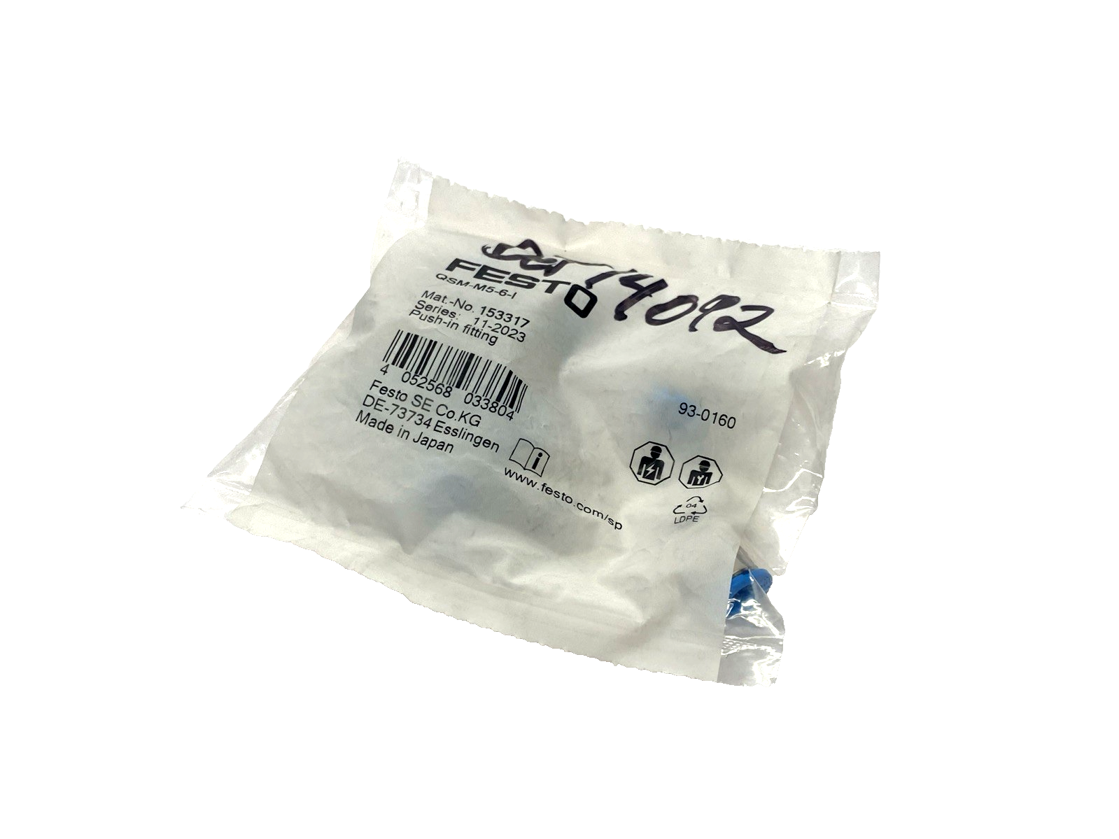 Festo QSM-M5-6-I Push-In Fitting 153317 10-PACK - Maverick Industrial Sales