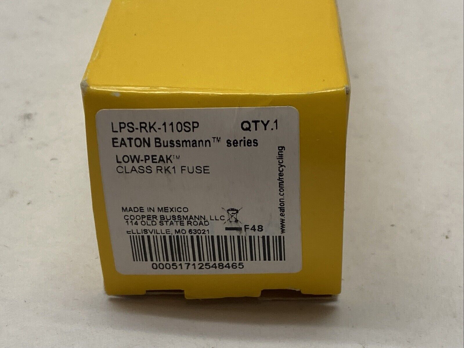 LPS-RK-110SP | Cooper Bussmann Low-Peak Time Delay Class RK1 Fuse 110A 600VAC - New - Maverick Industrial Sales