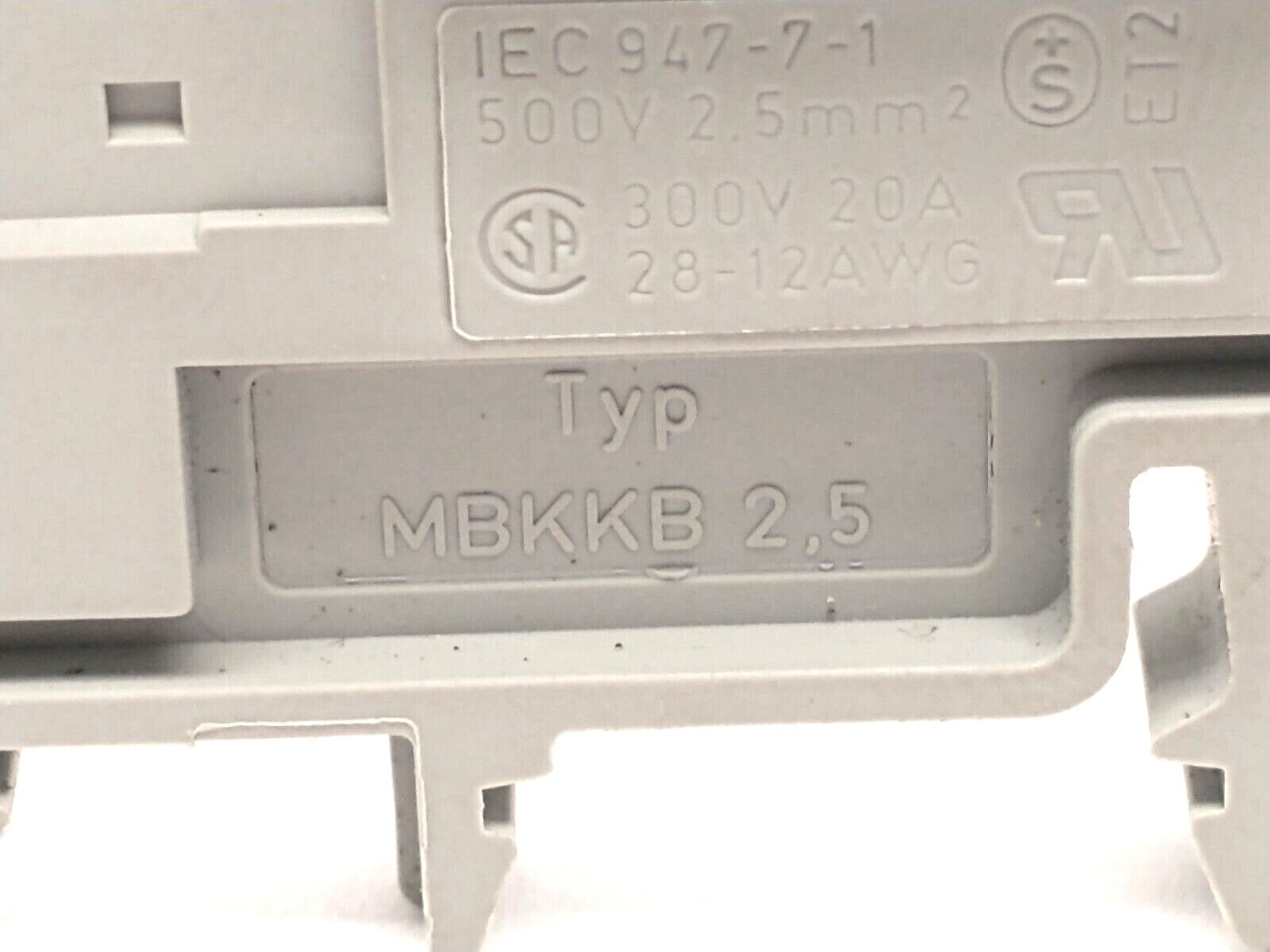 MBKKB 2,5,MBKKB,1414064 | Phoenix Contact MBKKB 2,5 Mini Feed-Through Terminal Block 1414064 LOT OF 5 - Used - Maverick Industrial Sales
