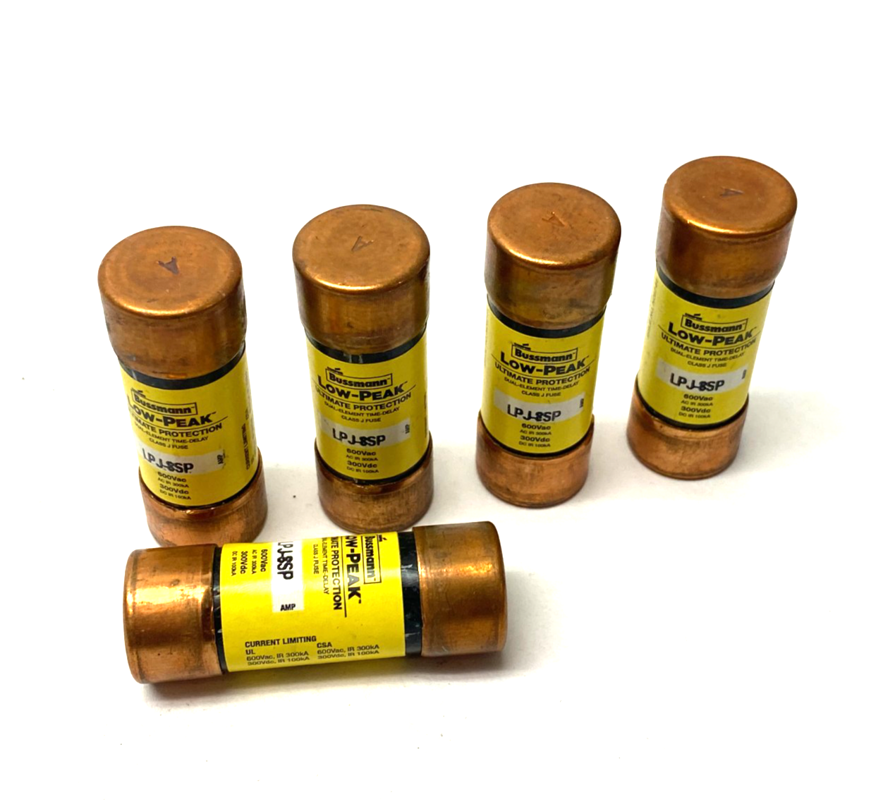 Bussmann LPJ-8SP Low-Peak Time-Delay Dual Element Fuse Class J LOT OF 5 - Maverick Industrial Sales