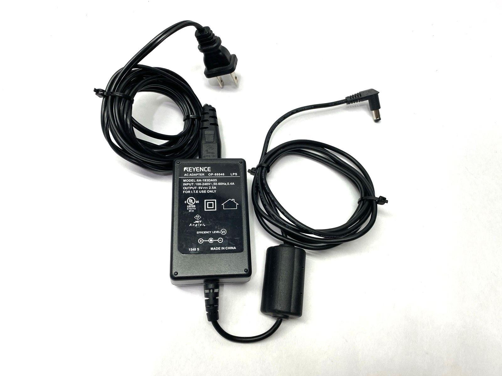 Keyence OP-88046 AC Adapter 100-240V .4A - Maverick Industrial Sales
