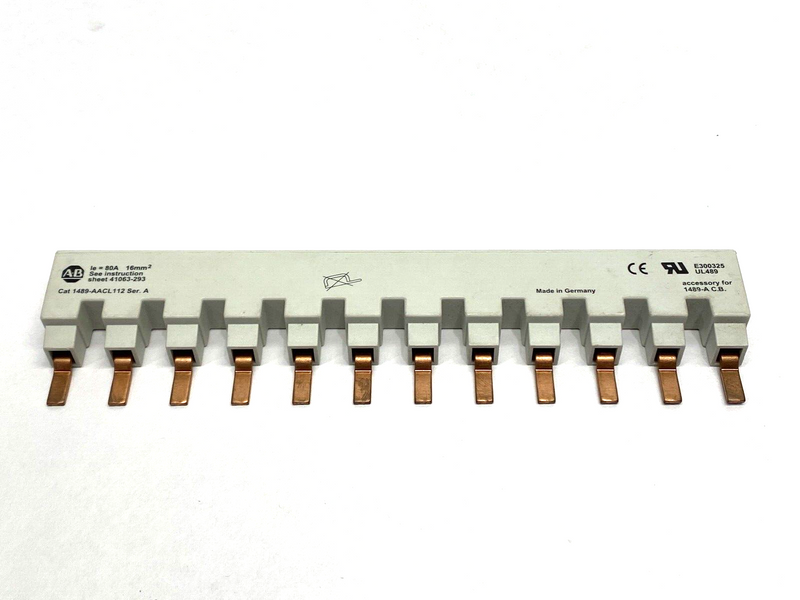 Allen Bradley 1489-AACL112 Ser. A Busbar 16 Square mm SHELFWARE - Maverick Industrial Sales