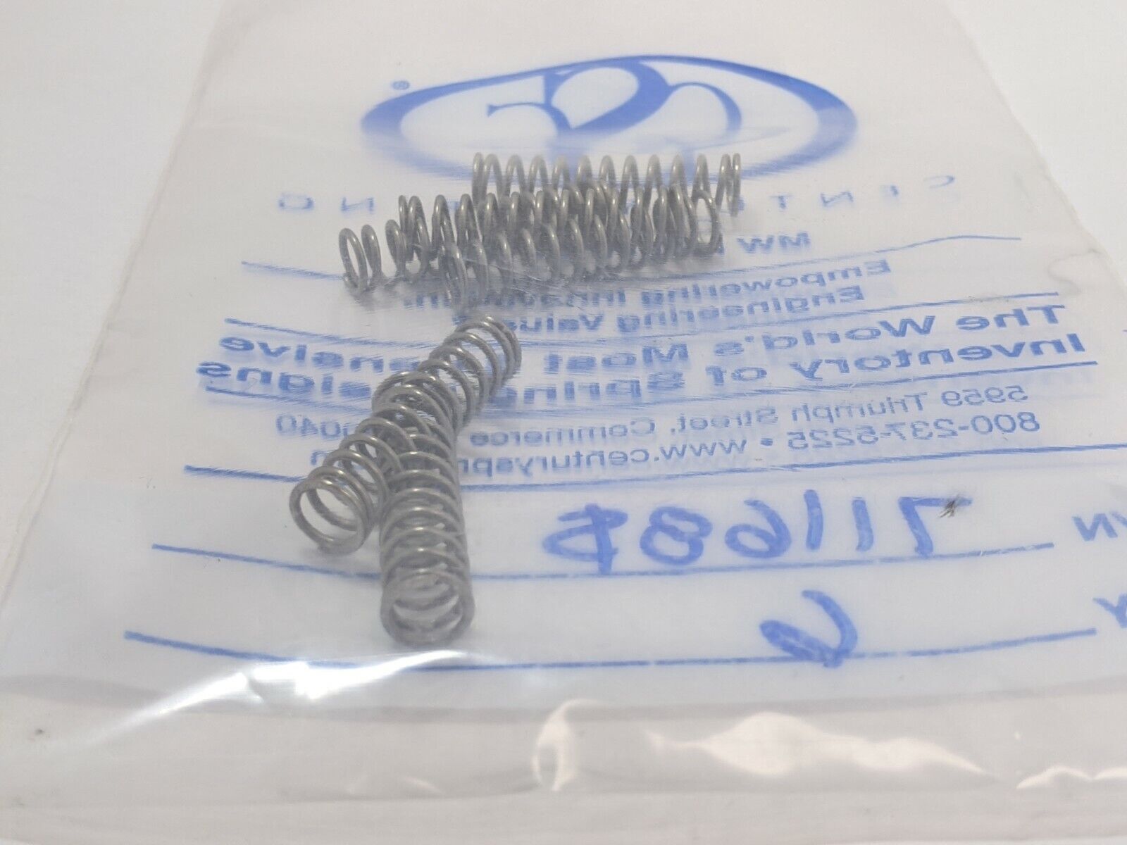 Century Spring 71168S Compression Spring 1.5” L, .360” OD, .270” ID PACK OF 6 - Maverick Industrial Sales