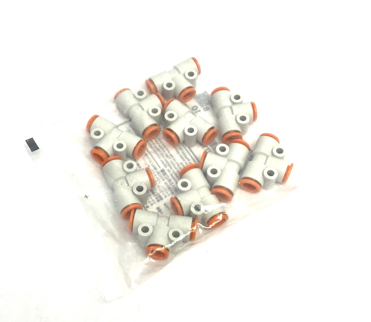 KQ2T09-00A | SMC Pneumatic One-Touch Union Tee Fitting, 5/16" Tube OD, 10-PACK - New - Maverick Industrial Sales