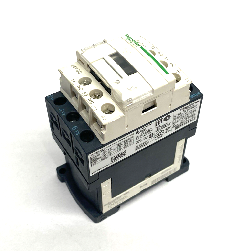 Schneider Electric LC1D12BD IEC Contactor, TeSys Deca, Nonreversing, 12A - Maverick Industrial Sales