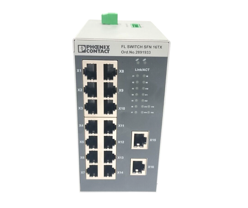 Phoenix Contact FL SWITCH SFN 16TX Industrial Ethernet Switch, RJ45, 2891933 - Maverick Industrial Sales