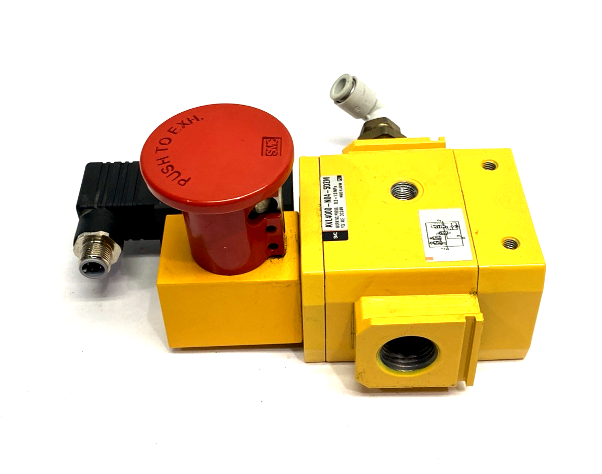 SMC AVL4000-N04-5DZM Pneumatic Soft Start Lock-Out Valve 1/2" NPT 24VDC - Maverick Industrial Sales
