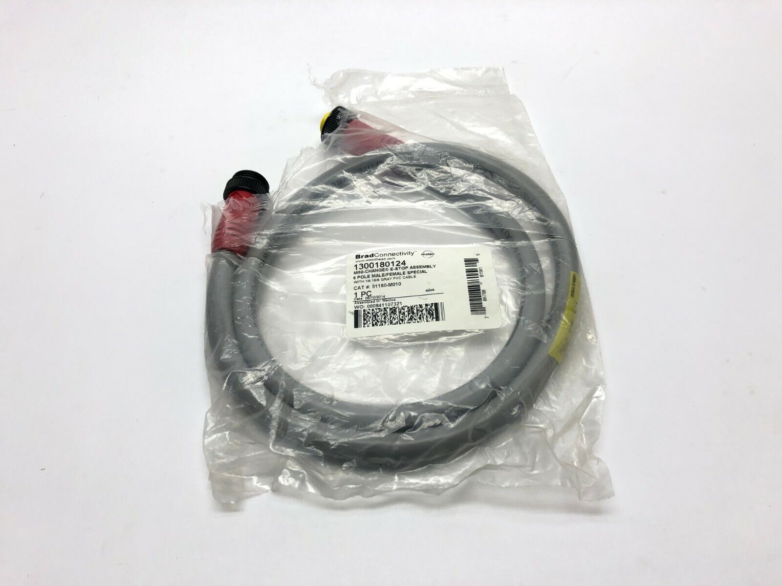 Molex BradConnectivity 1300180124 E-Stop Assembly Cable, 51180-M010 - Maverick Industrial Sales