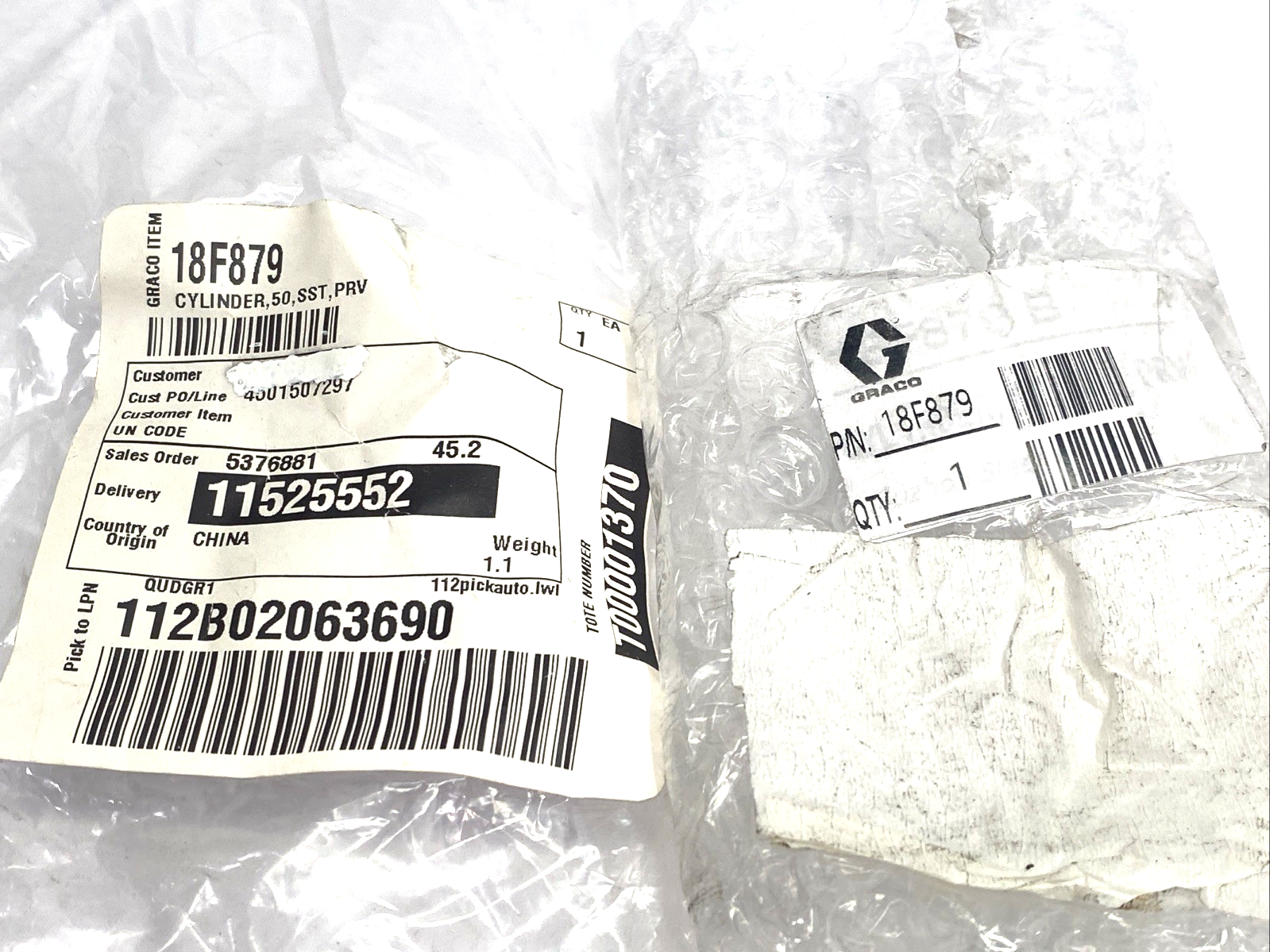 Graco 18F879 Cylinder 50 SST PRV - Maverick Industrial Sales