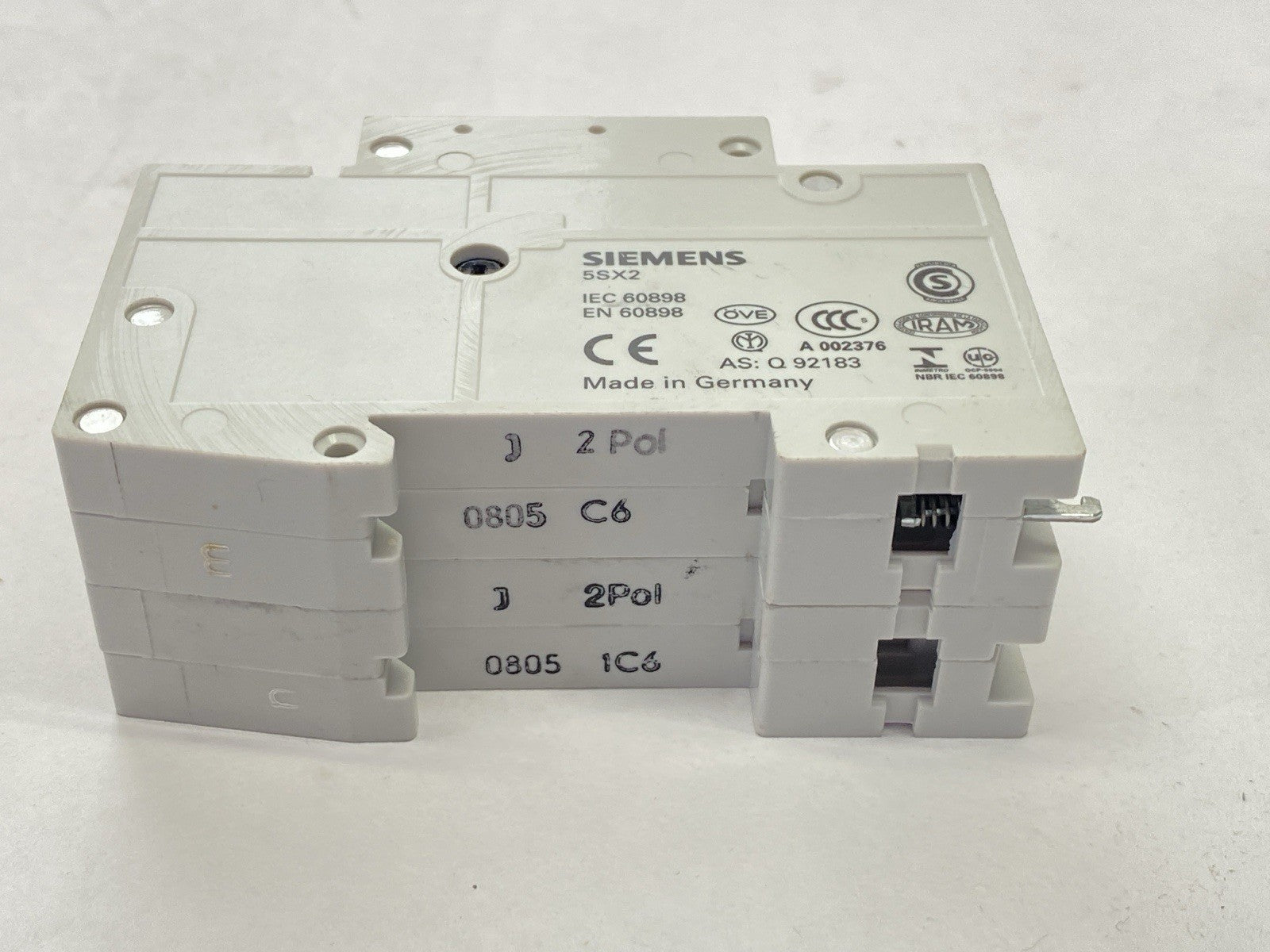 Siemens 5SX25C6 Miniature Circuit Breaker 2P 6A 230V - Maverick Industrial Sales