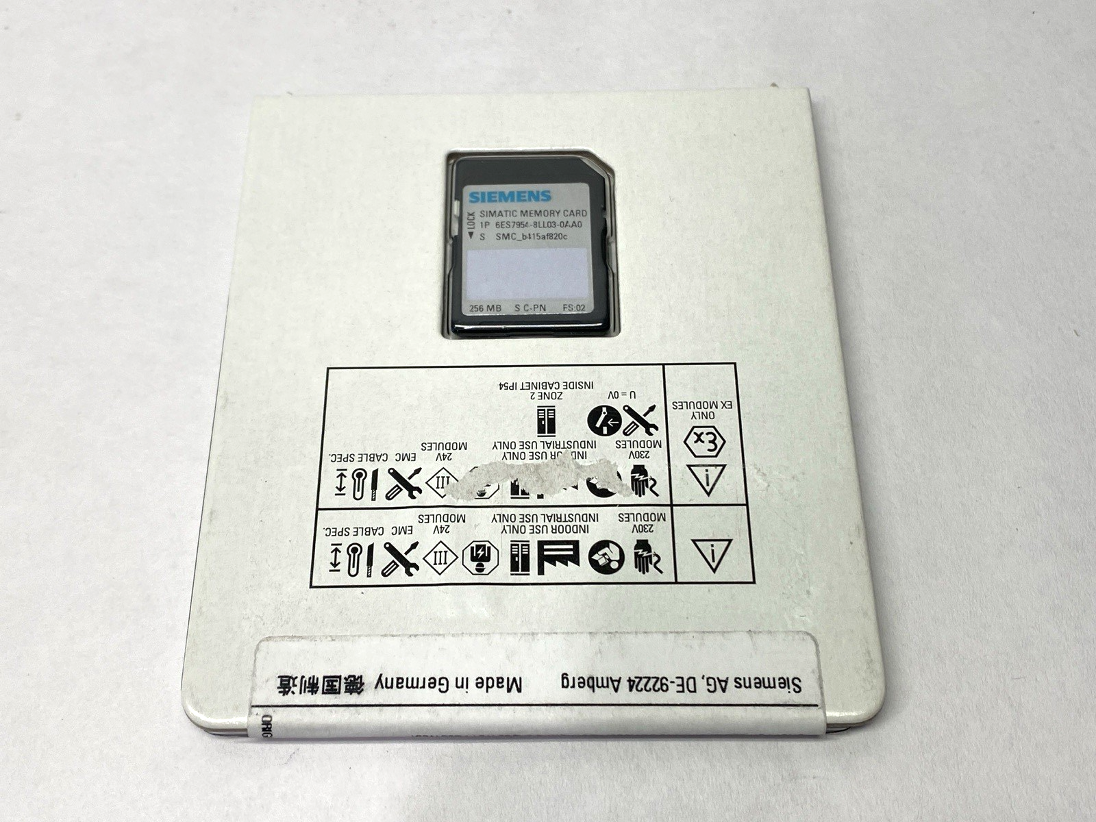 Siemens 6ES7954-8LL03-0AA0 SIMATIC S7 Memory Card 256MB - Maverick Industrial Sales