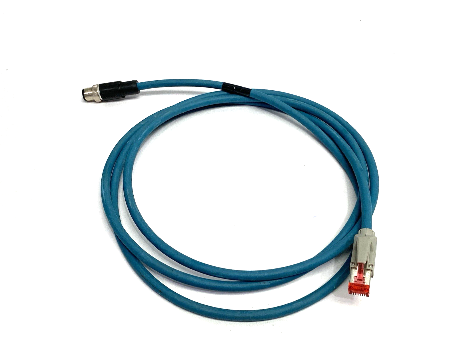 Keyence OP-87457 Ethernet Cable M12 4-Pin to RJ45, NFPA79-Compatible Straight 2m - Maverick Industrial Sales