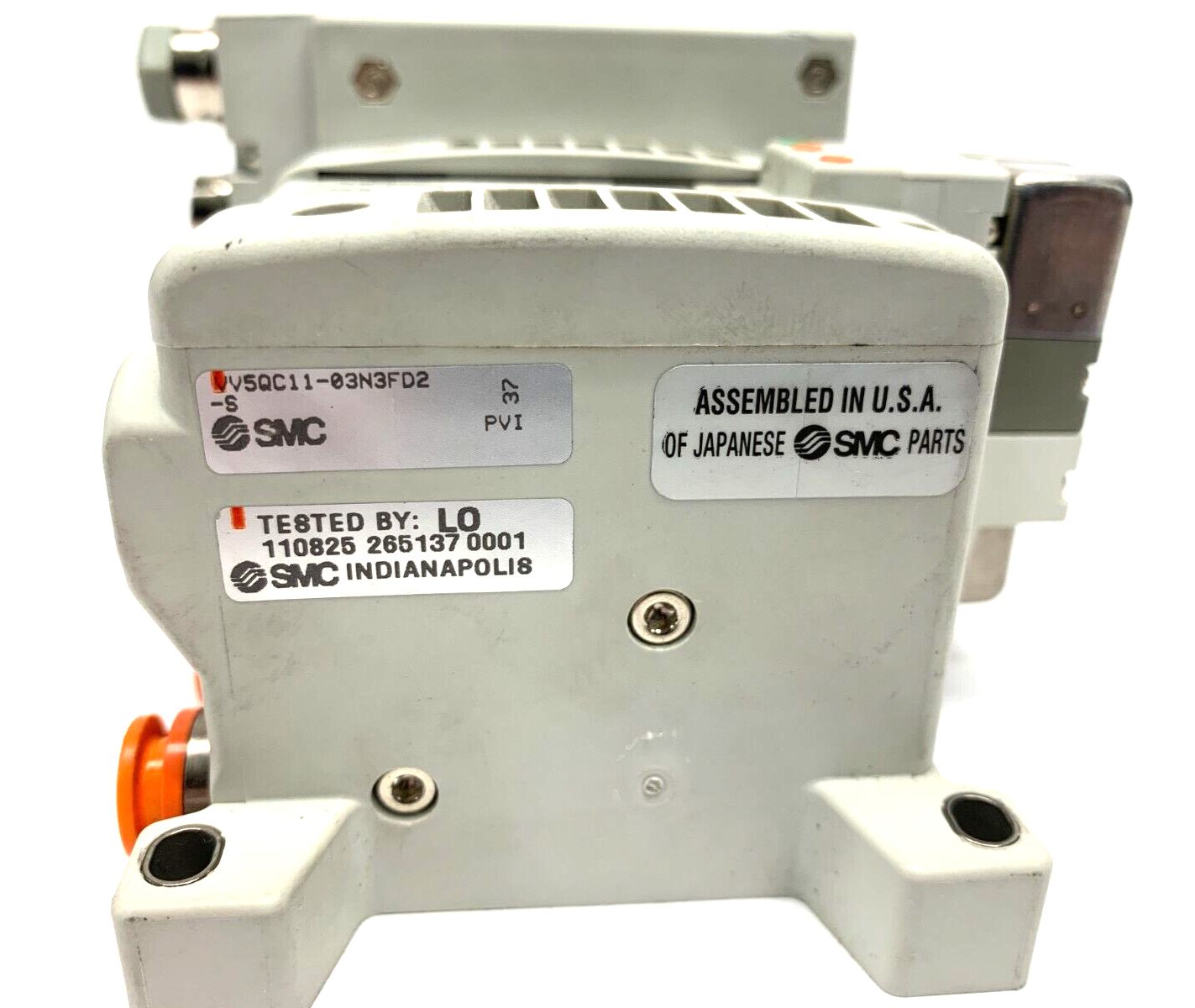 SMC V5QC11-03N3FD2-S Base Manifold w/ EX260-SEC1 EtherCAT Class 2 Output - Maverick Industrial Sales
