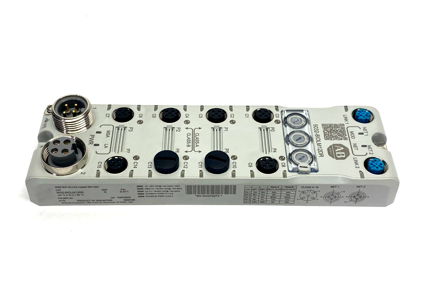 5032-8IOLM12DR | Allen Bradley Ser. A 5032 8Ch IO-Link Master Mini 4-Pin - Used - Maverick Industrial Sales