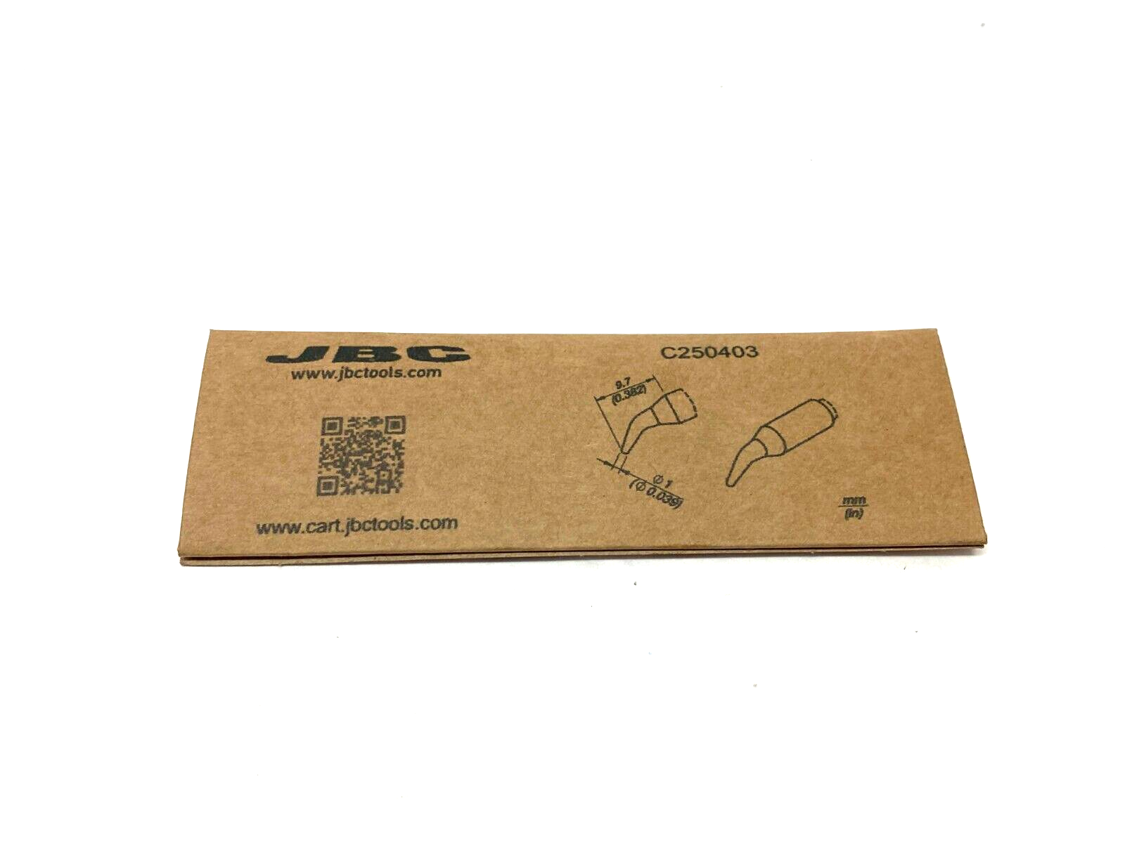 JBC C250403 Bent Conical Soldering Cartridge Ø 1mm - Maverick Industrial Sales