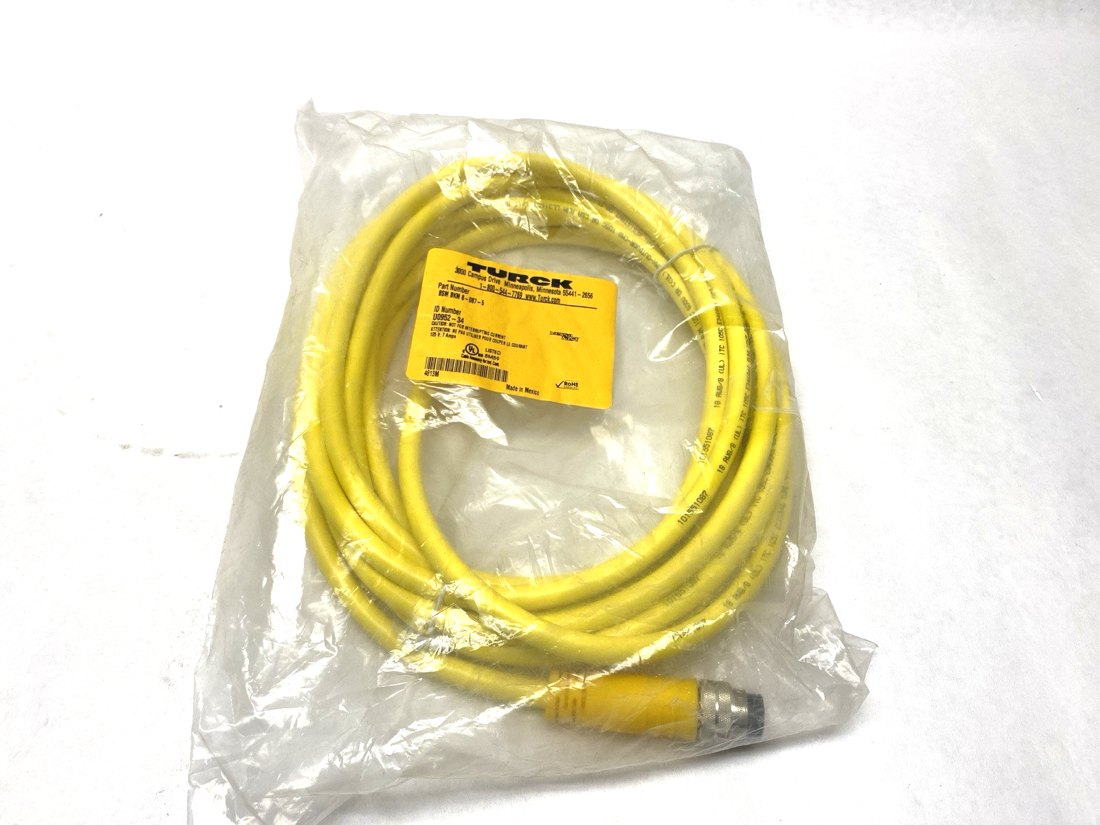 Turck BSM BKM 8-087-5 Versa Fast Cable U0952-34 - Maverick Industrial Sales