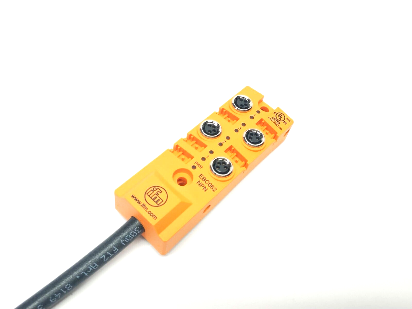 ifm EBC062 4-Port M8 4-Pin Wiring Block 10m Leads ZDO4F049MSJ0010H10 - Maverick Industrial Sales