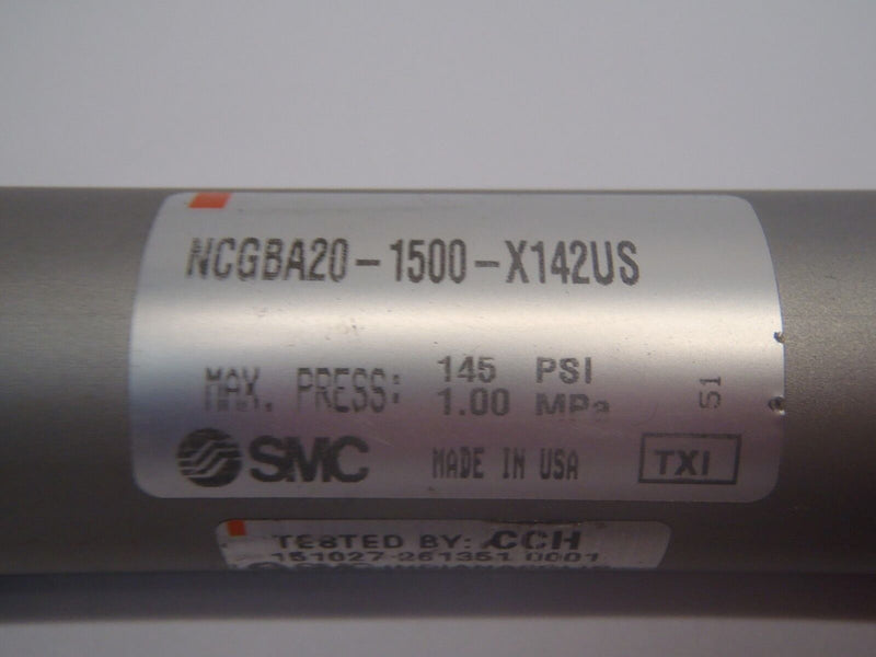 SMC NCGBA20-1500-X142US NCD Cylinder 145 PSI 1.00 MPa - Maverick Industrial Sales