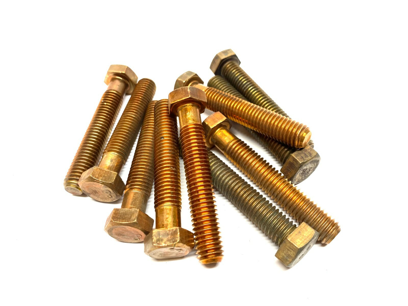 Hex Head Machine Bolt Bronze Silicon 1/2"-13 UNC x 3" LOT OF 10 - Maverick Industrial Sales
