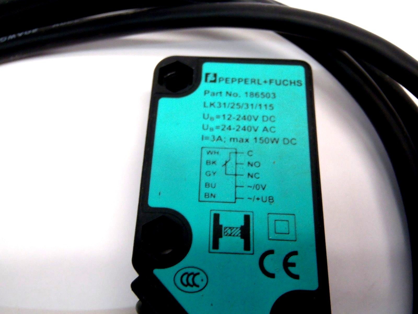 LK31/LK31/25/31/115 186503 | Pepperl & Fuchs LK31/LK31/25/31/115 Through Beam Sensor 3A 240VDC 150W 186503 - New – Open box - Maverick Industrial Sales