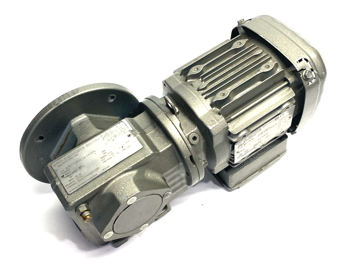 SEW Eurodrive SF37DRS71S4 Right Angle Gearmotor, 35.1 Gear Ratio, 3-Phase - Maverick Industrial Sales