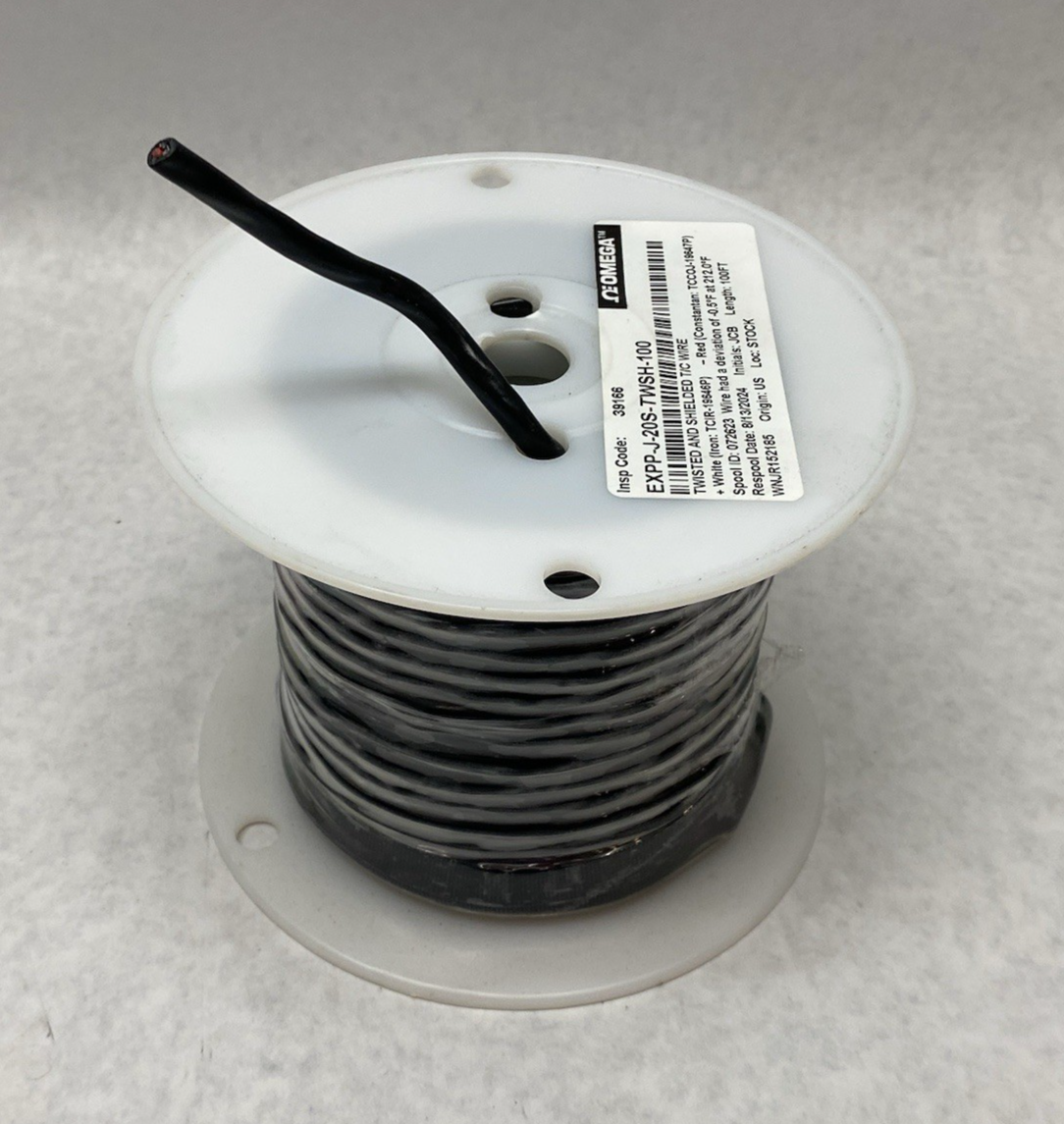 Omega EXPP-J-20S-TWSH-100 Twisted Shield. Thermocouple Wire 2-Cond. 100' SPOOL - Maverick Industrial Sales
