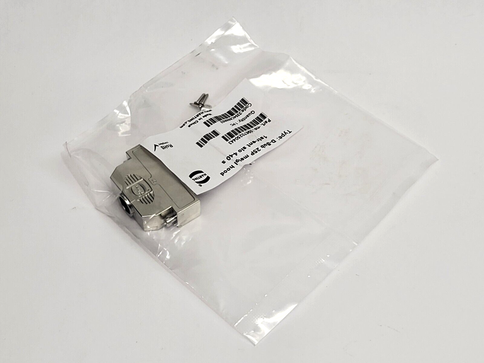 Harting 09670250443 Metal Hood Backshell D-Sub 25P - Maverick Industrial Sales
