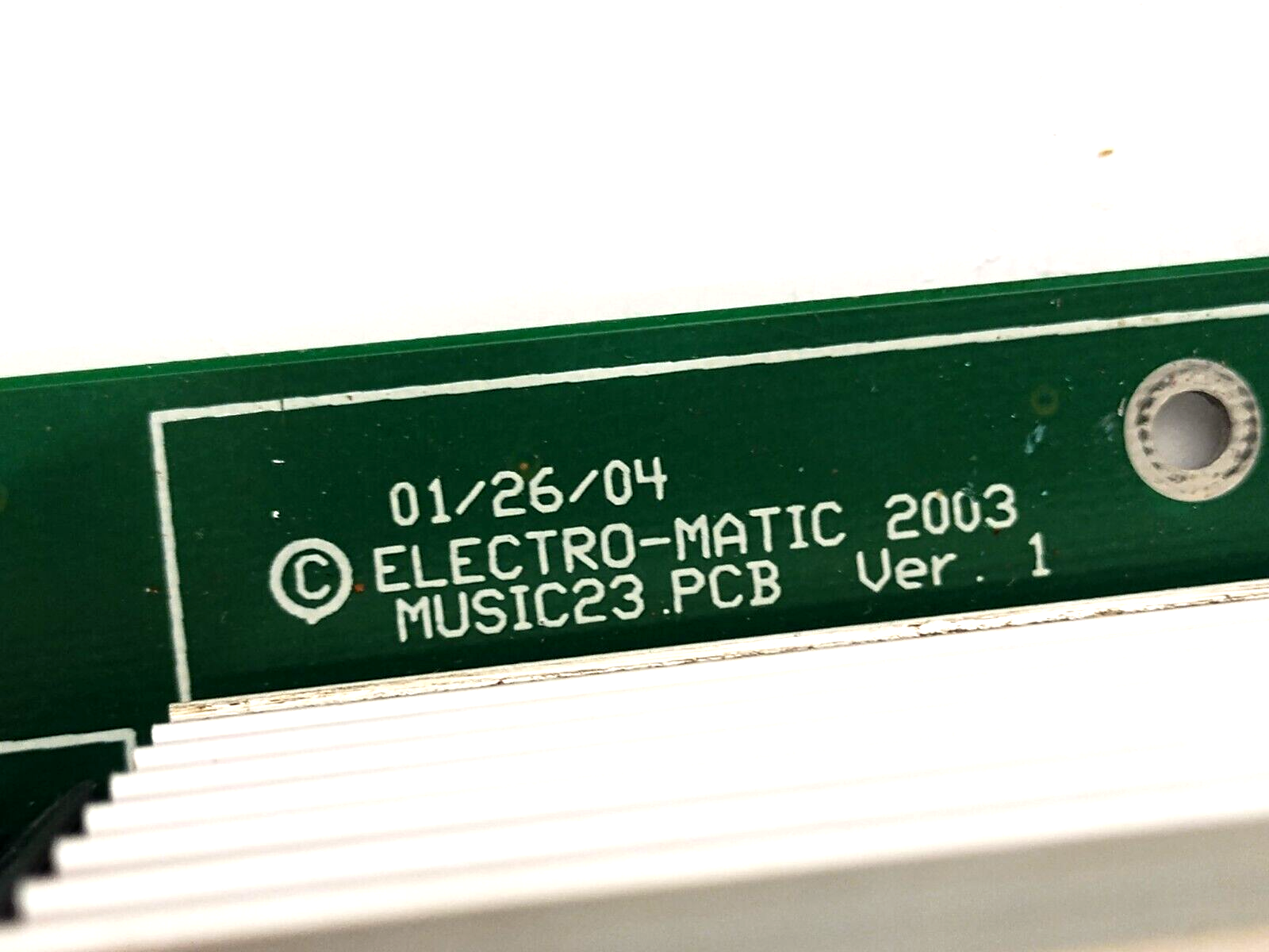 Electro-Matic EMMB2PCA4-A01 MUSIC23.PCB Ver. 1 Music Board 255T-16STDC MUSIC34 - Maverick Industrial Sales
