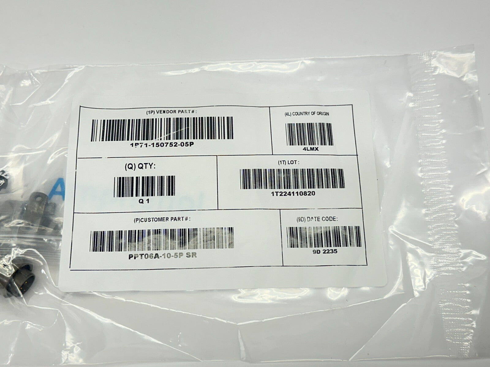 Amphenol PT06A-10-5P-SR MIL Spec Circular Connector Male 5-Pin Size 10 Straight - Maverick Industrial Sales