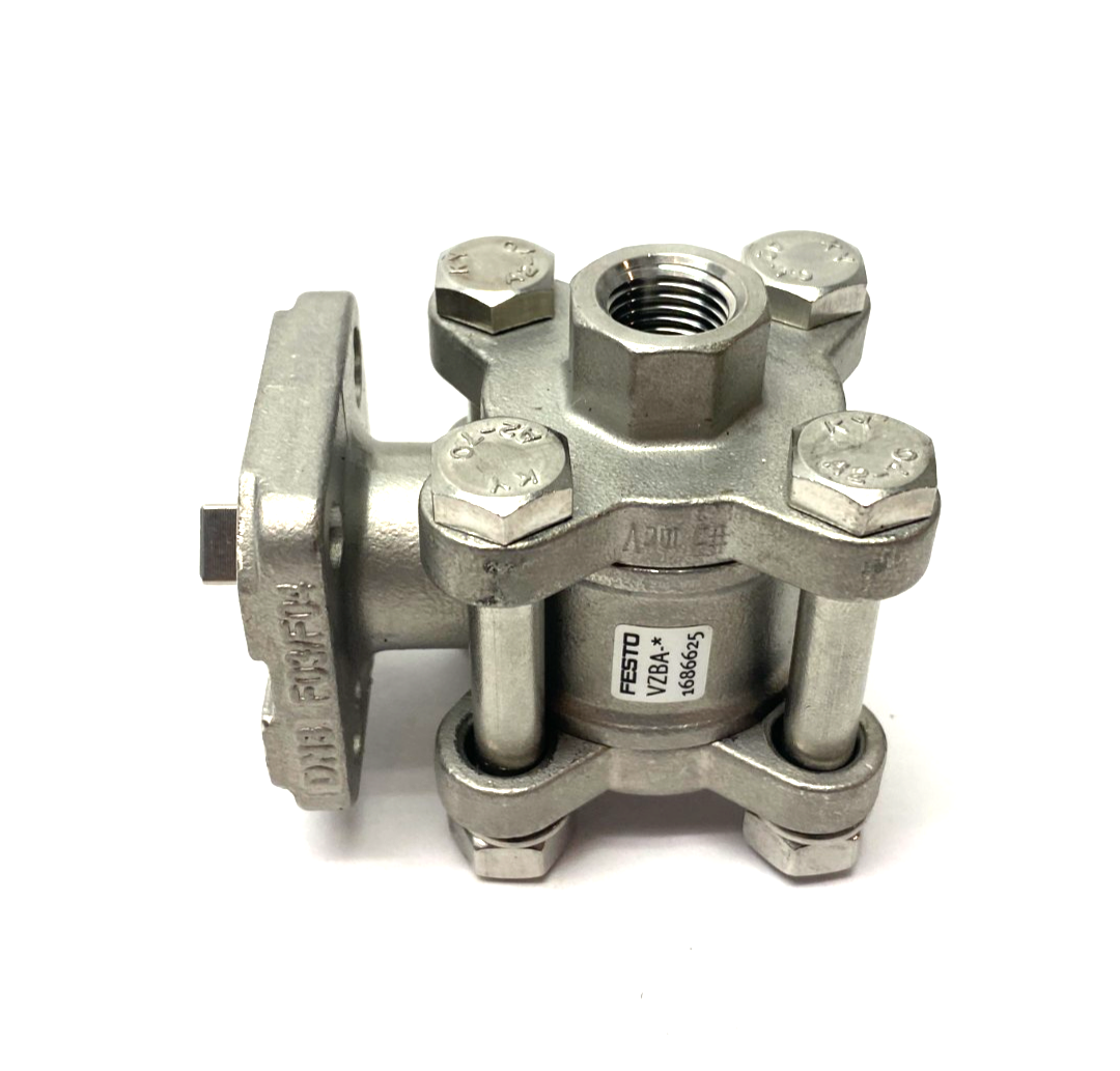 Festo VZBA-1/4"-GG-63-T-22-F0304-V4V4T Mechanical Ball Valve 2-Way 1686625 - Maverick Industrial Sales