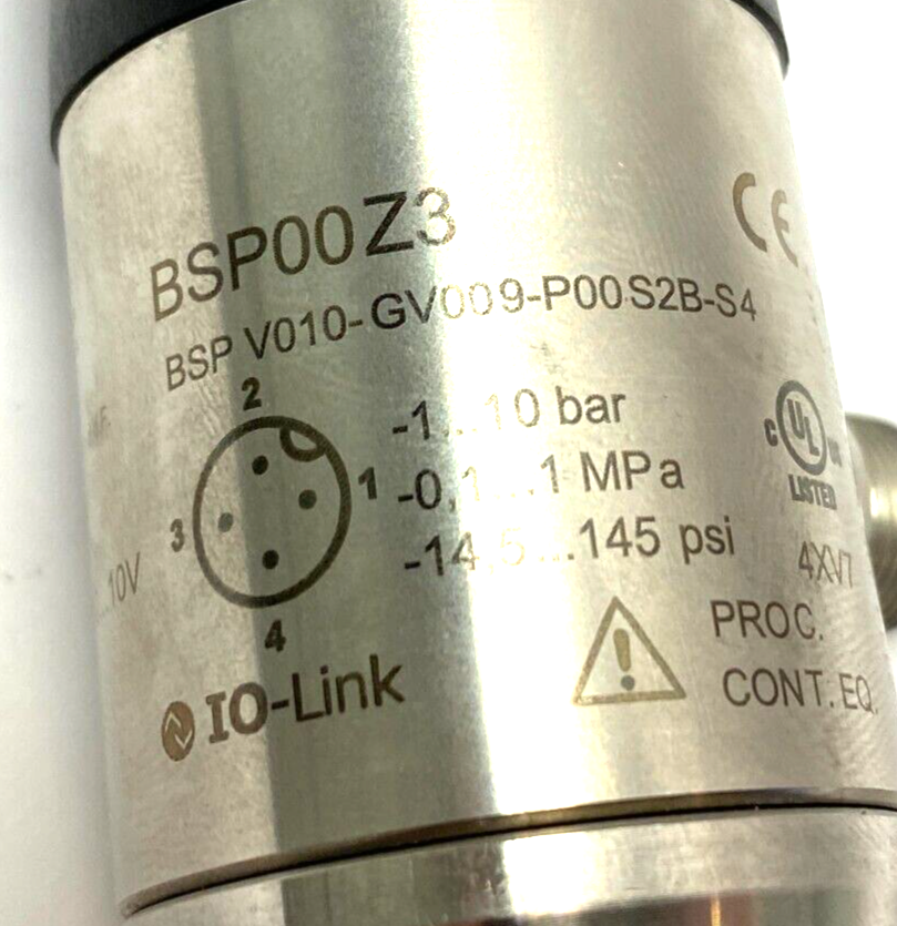 Balluff BSP00Z3 Digital Display Pressure Sensor BSP V010-GV009-P00S2B-S4 - Maverick Industrial Sales