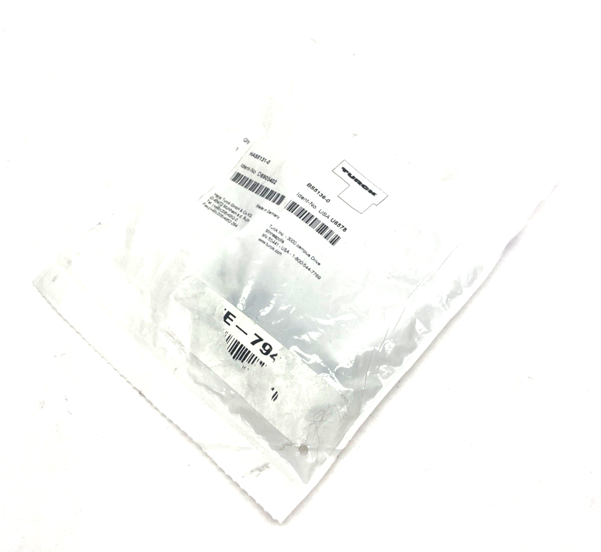 HAS5131-0 | Turck Field Wireable Connector BS5136-0 Identity No. U6578, 6905402 - New - Maverick Industrial Sales