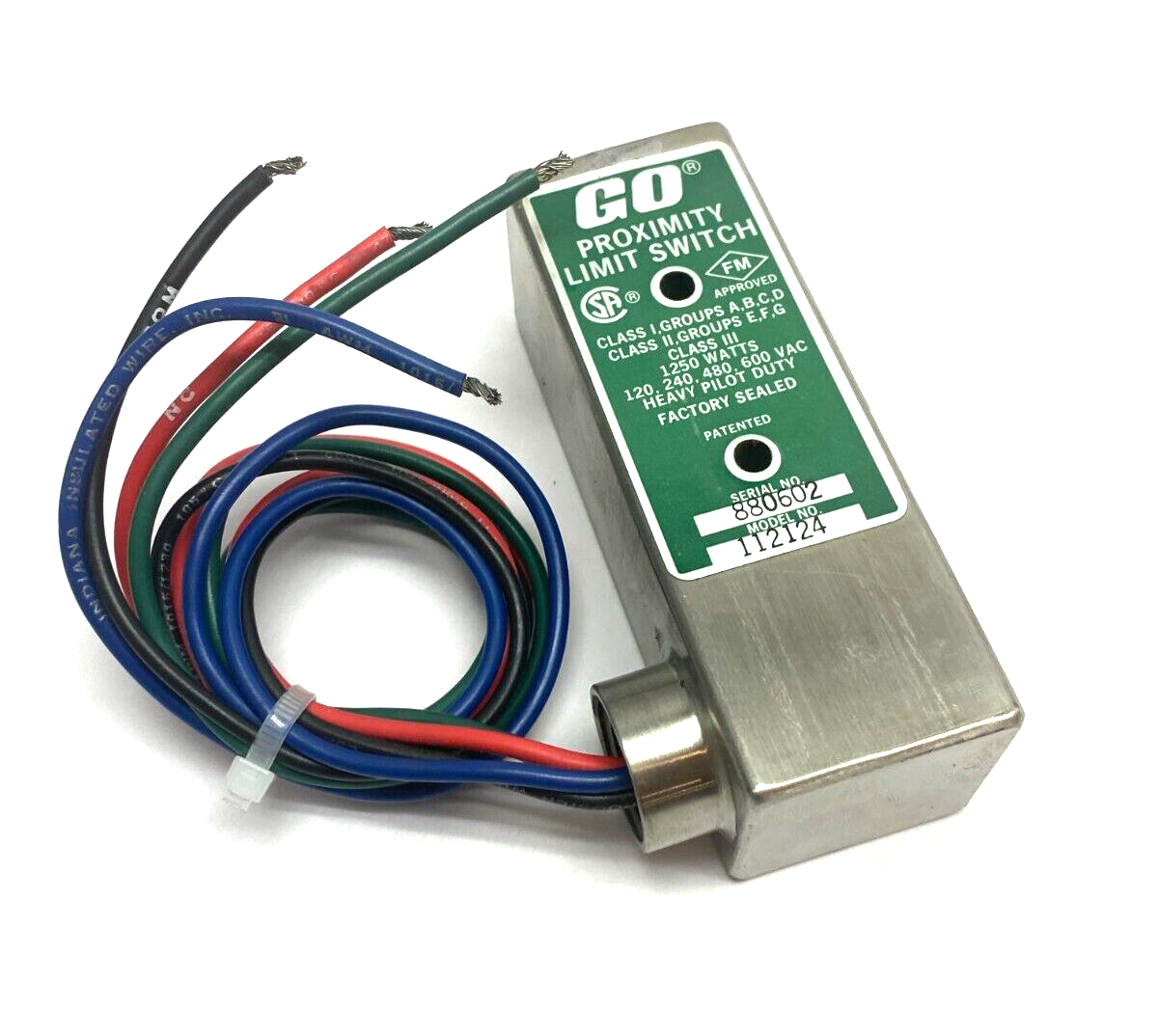 GO 112124 Heavy Pilot Duty Proximity Limit Switch 1250 Watts 120, 240, 480, 600V - Maverick Industrial Sales