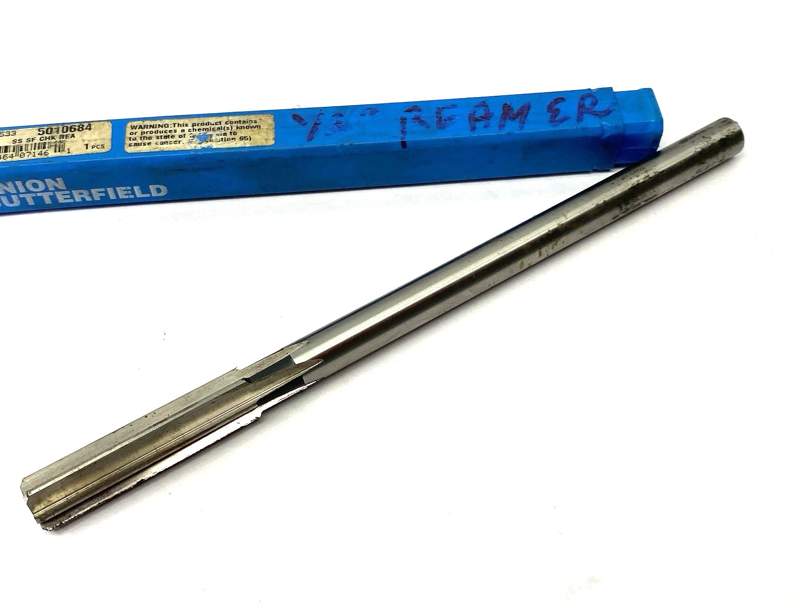 Union Butterfield 5010684 Bright Coated High Speed Steel Chucking Reamer, 1/2" D - Maverick Industrial Sales