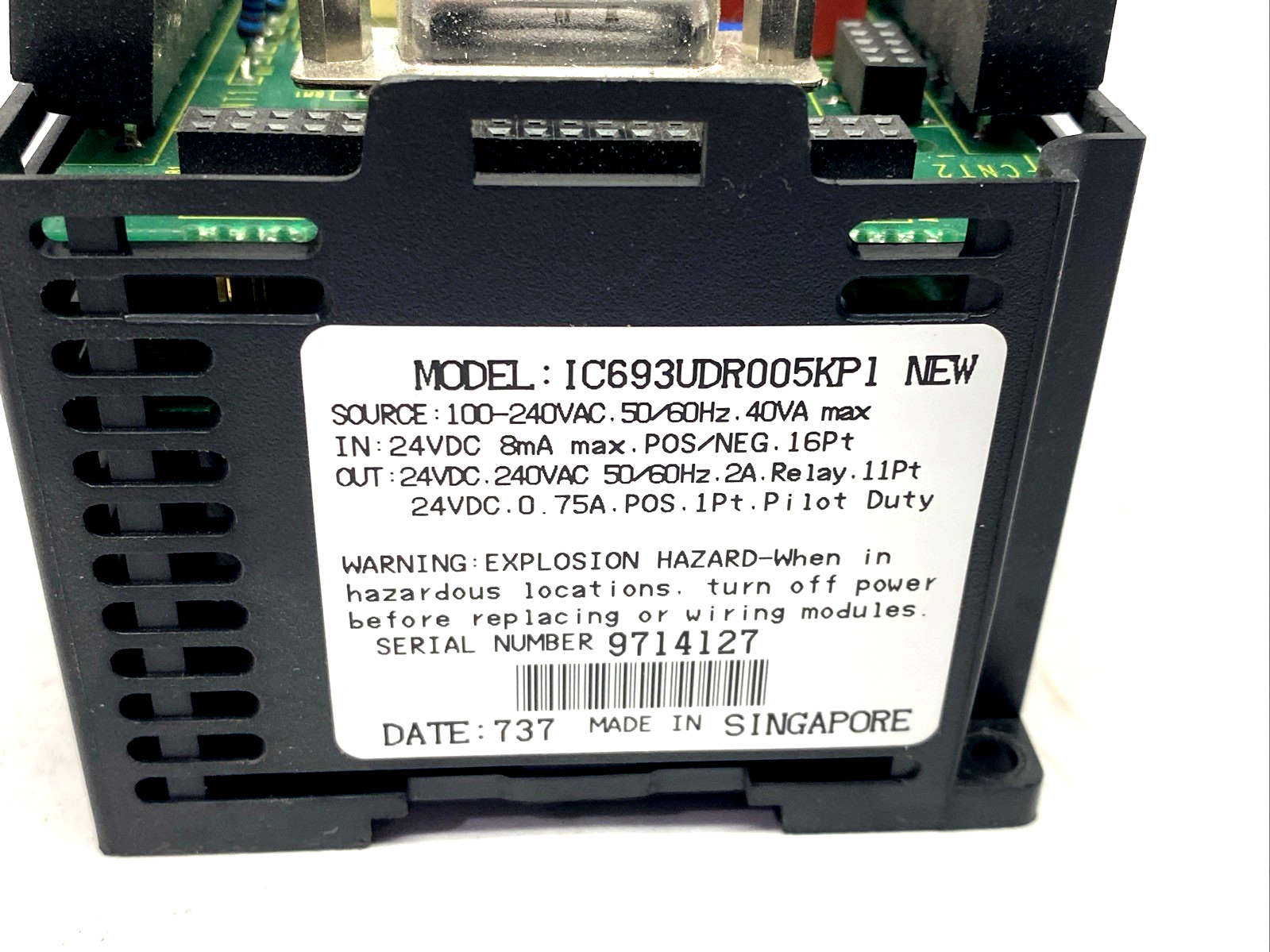 GE Fanuc IC693UDR005KP1 Programmable PLC Controller NO TOP COVER - Maverick Industrial Sales
