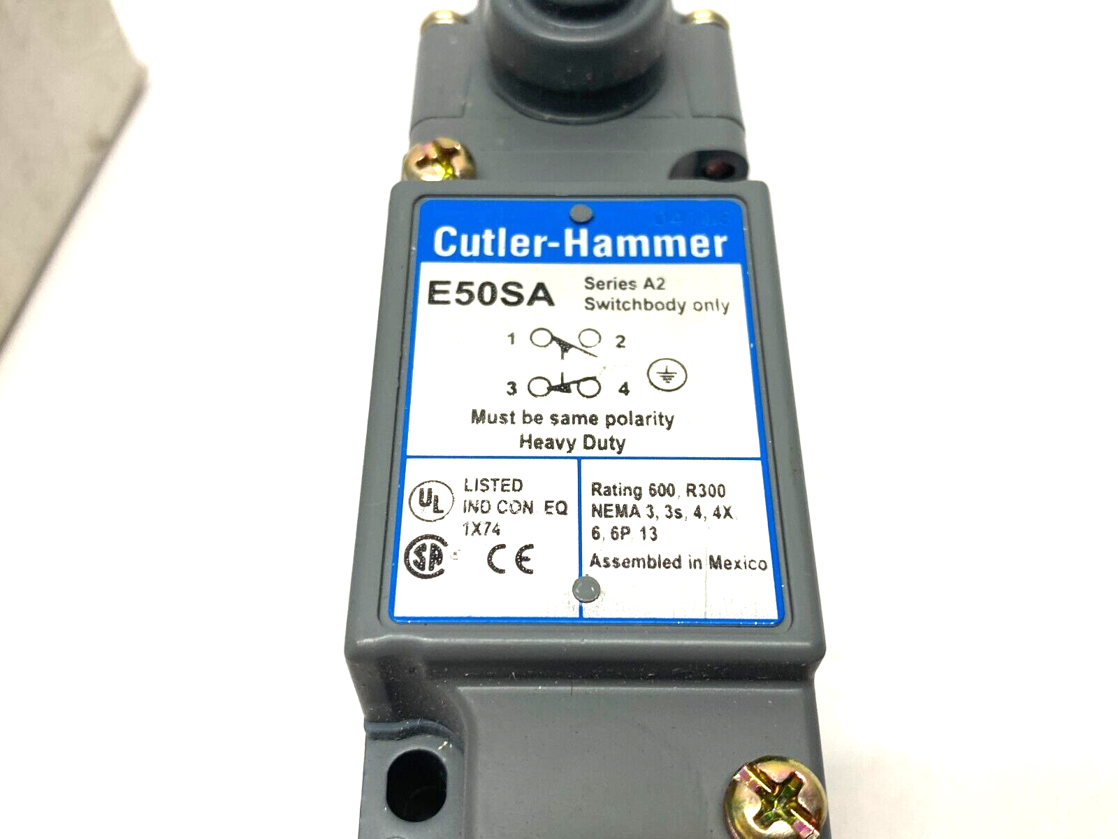 E50AS1 | Eaton Cutler-Hammer Plunger Limit Switch Surface Mount NEMA Heavy Duty - New – Open box - Maverick Industrial Sales