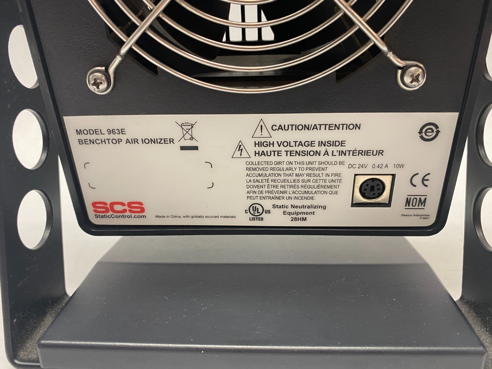 SCS Static Control 963E Benchtop Air Ionizer - Maverick Industrial Sales
