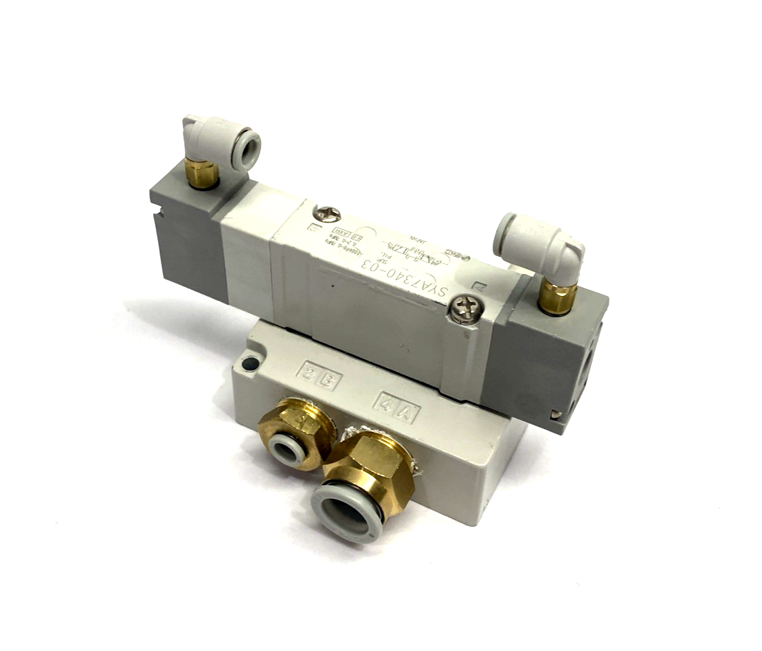 SMC SYA7340-03 Air Pilot Valve & Base 3/8" NPT - Maverick Industrial Sales