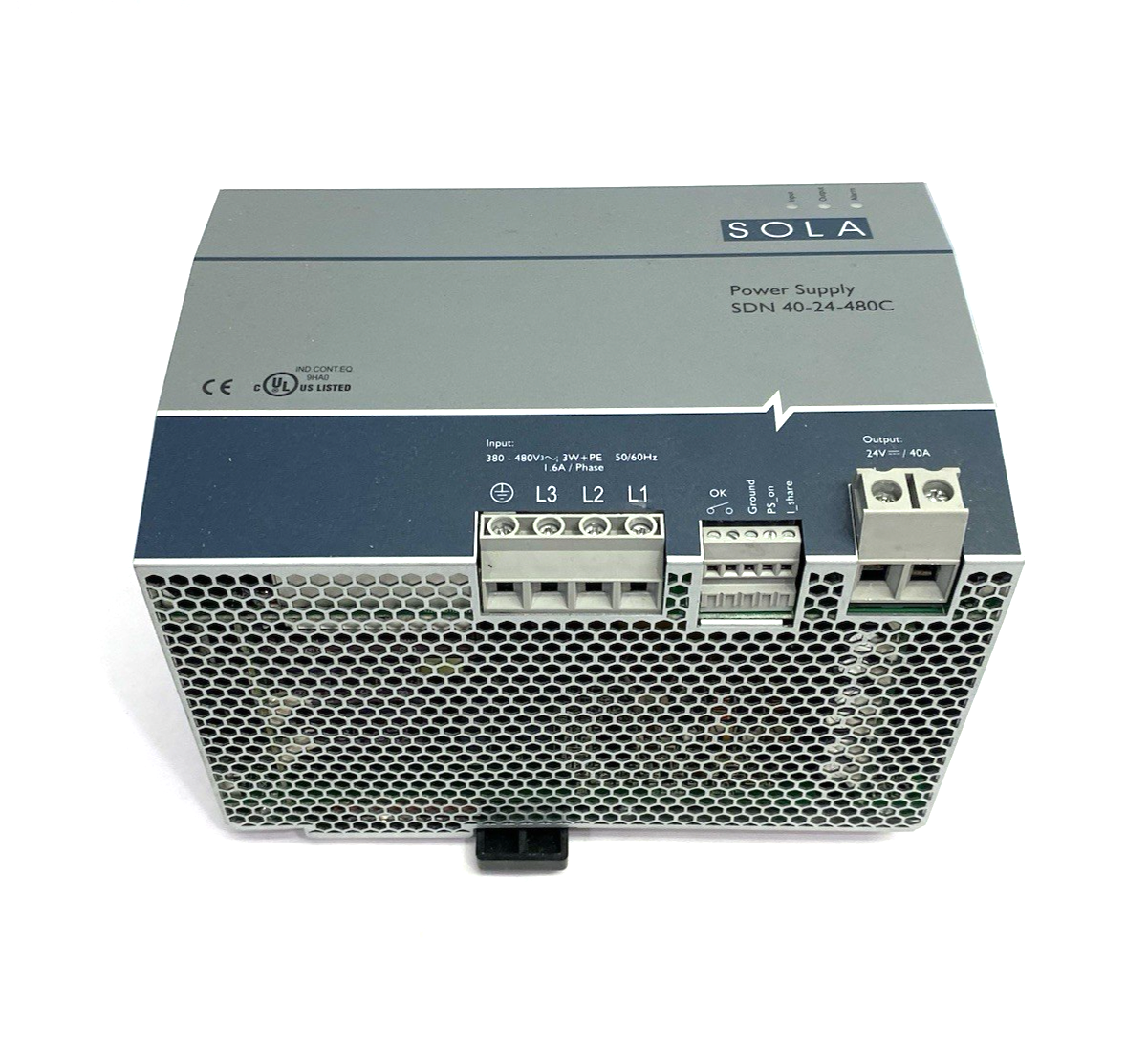 Emerson SOLA SDN 40-24-480C Power Supply DIN Rail Mount - Maverick Industrial Sales