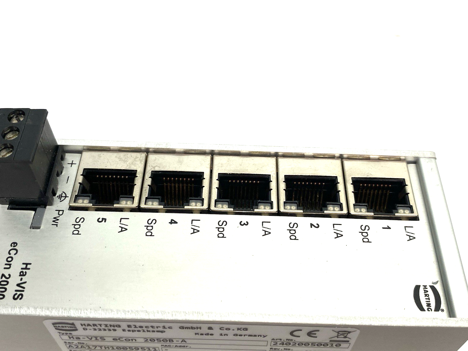24020050010 | Harting Industrial Ethernet Switch Ha-VIS eCon 2050B-A - Used - Maverick Industrial Sales