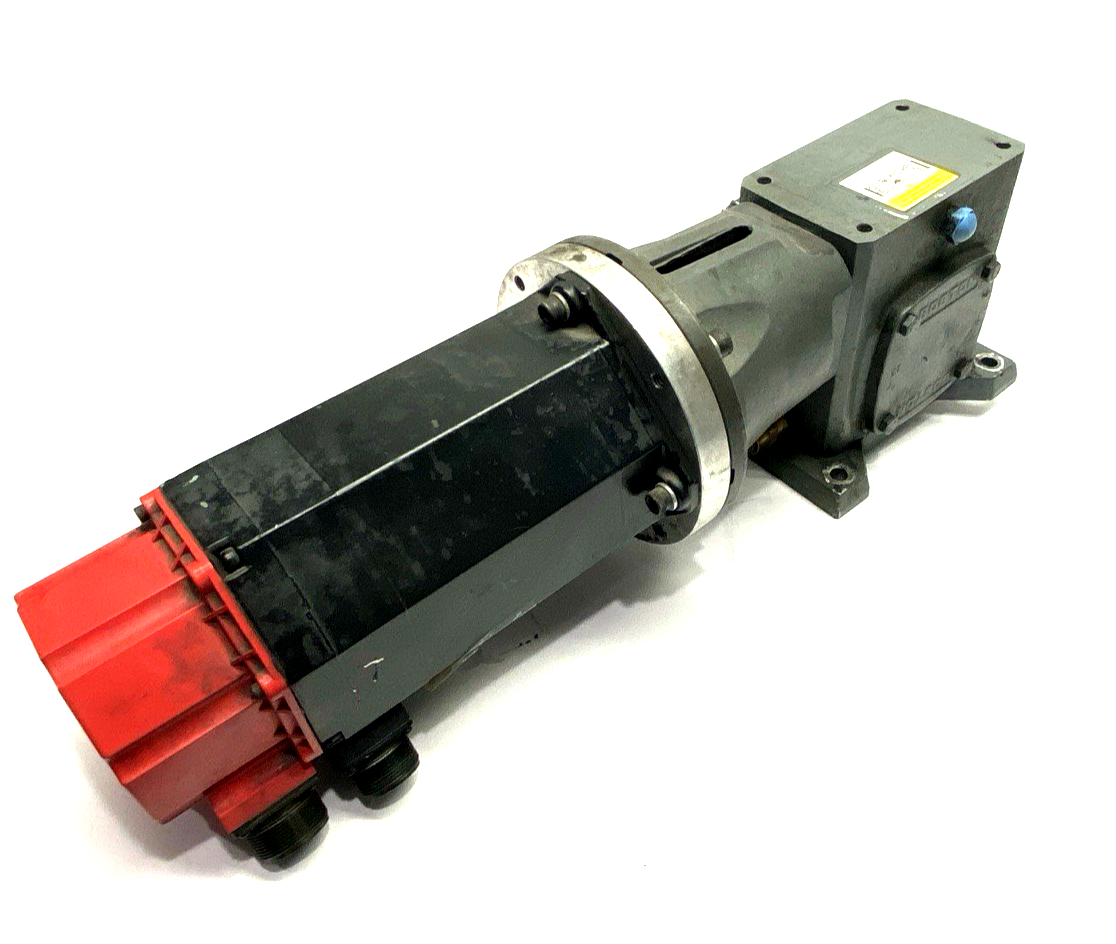 A06B-0127-B575 | GE Fanuc AC Servo Motor 140V 1kW 4.6A, 721-10-G Gear Reducer 10:1 - Used - Maverick Industrial Sales