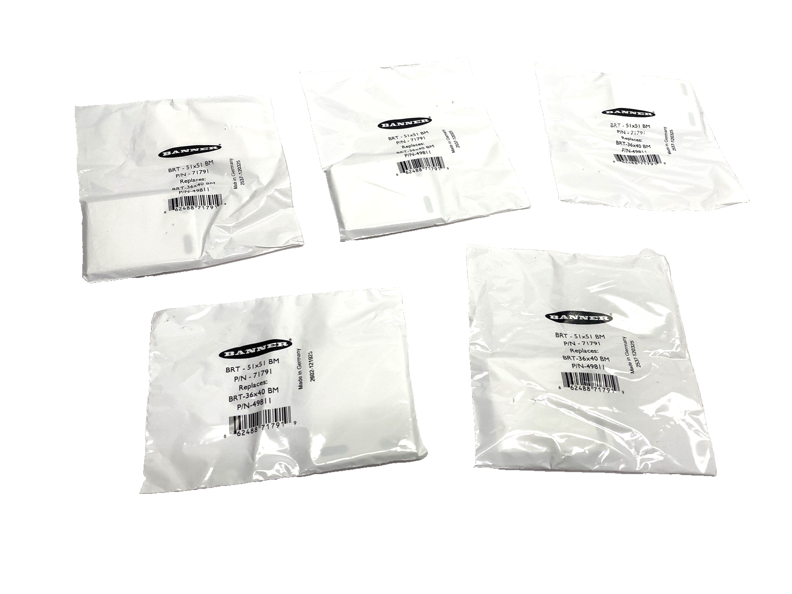 BRT-51X51BM | Banner Retroreflective Target, Square 51mm x 51mm 71791 LOT OF 5 - New - Maverick Industrial Sales