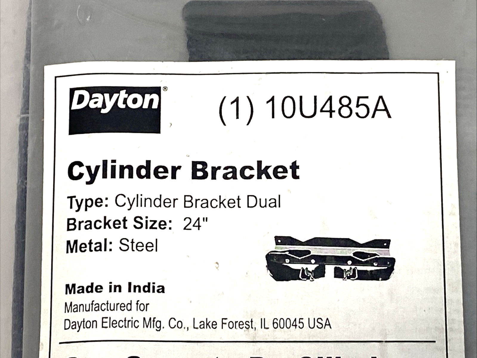 10U485A | Dayton Cylinder Bracket Steel 24" - New - Maverick Industrial Sales