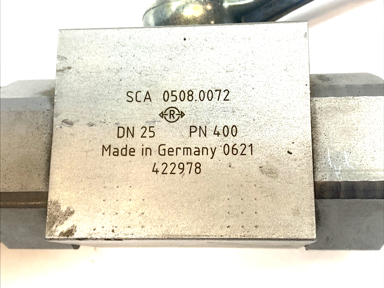 0508.0072 | SCA High Pressure Ball Valve 422978 Shut-Off Industrial- Used - Maverick Industrial Sales