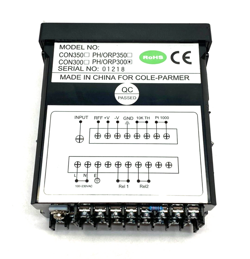 Cole Parmer PH/ORP300 Temperature DIN Controller 1/8" DIN 2 SPDT Relays - Maverick Industrial Sales