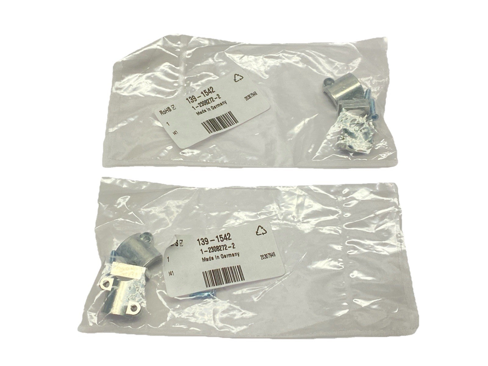 1-2308272-2 | TE-Connectivity Cable Clamp Kit Zinc Rail D-Sub Backshells LOT OF 2 - New - Maverick Industrial Sales