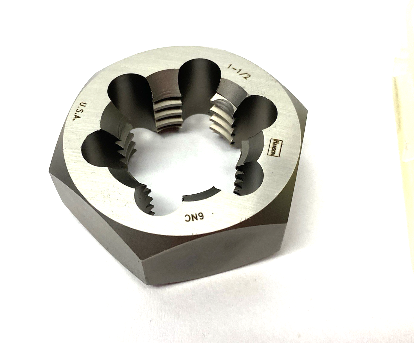 7274 | Irwin® Hanson® Flat Hex Rethreading Die, 1-1/2-6 UNC Thread - New – Open box - Maverick Industrial Sales