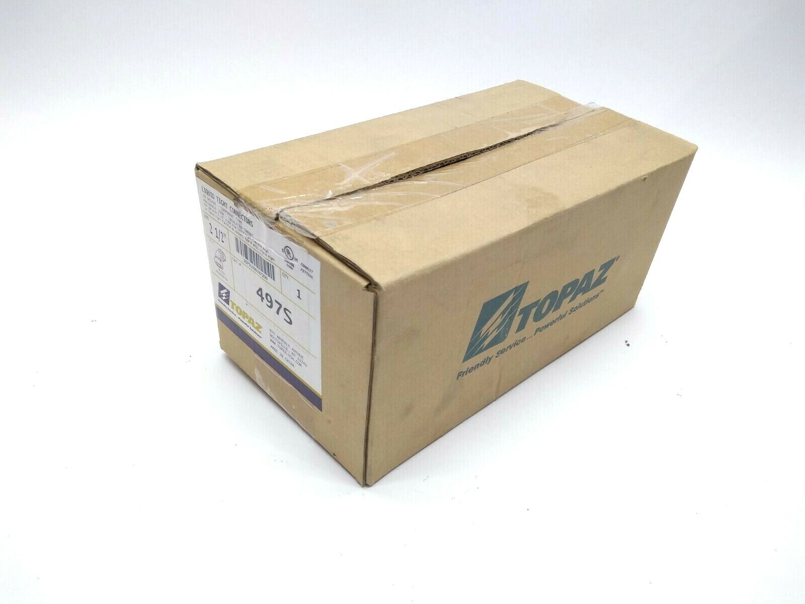 Topaz 497S 2 1/2" 90 Degree Liquid Tight Connector Conduit Fitting 2.5 Inch - Maverick Industrial Sales