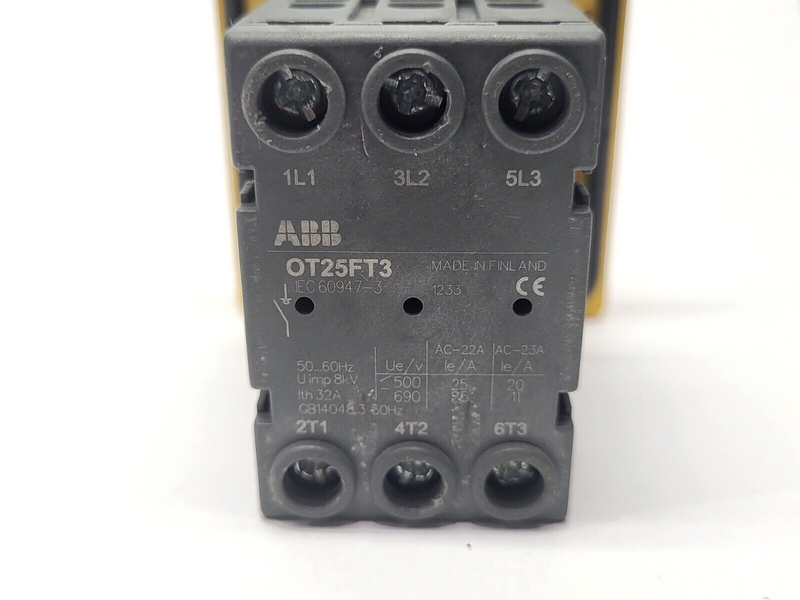 ABB OT25FT3 Disconnect Switch 30A 3 Poles 600VAC IEC 60947-3 - Maverick Industrial Sales