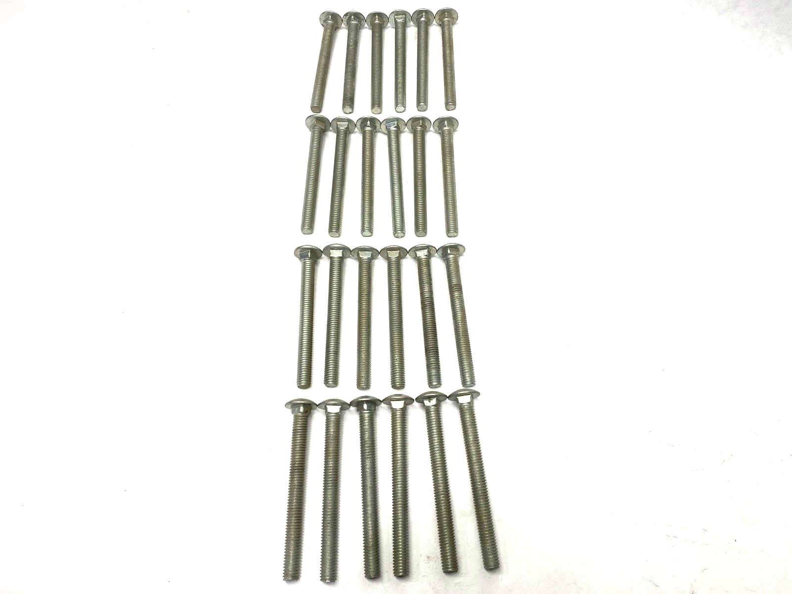 7/16"-14 x 4-1/2" Carriage Bolts Grade 2 LOT OF 24 SHELFWARE - New – Open box - Maverick Industrial Sales
